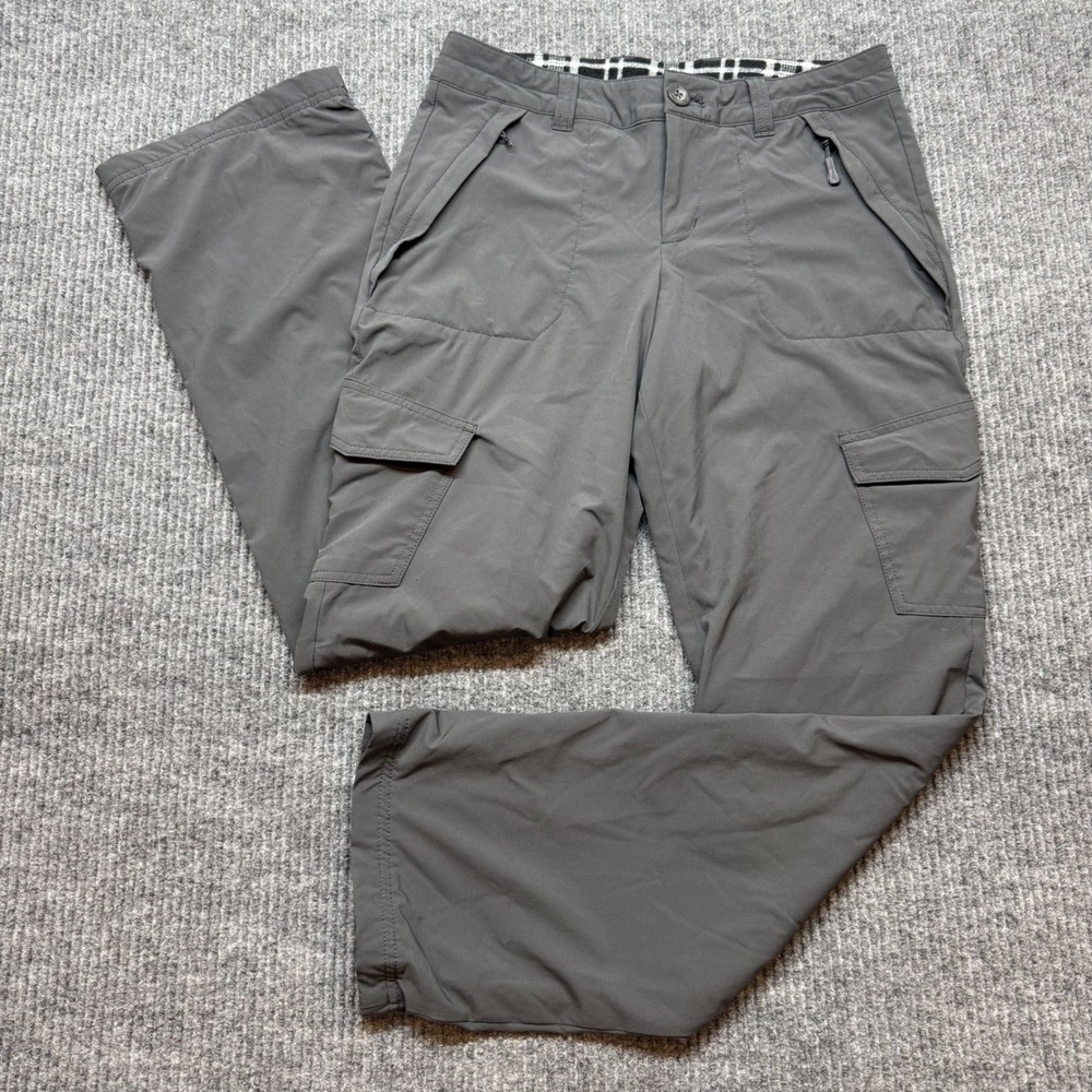 Eddie Bauer Gray Cargo‎ Pants Womens 4 Fleece Lined Utility Hiking Camping